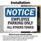 Signmission Employee Parking Only All Others Towed OSHA Notice Sign, Vinyl Decal, 14in W x 10in L, 2PK OS-2PACK-NS-D-1014-L-11956 - alternate 4